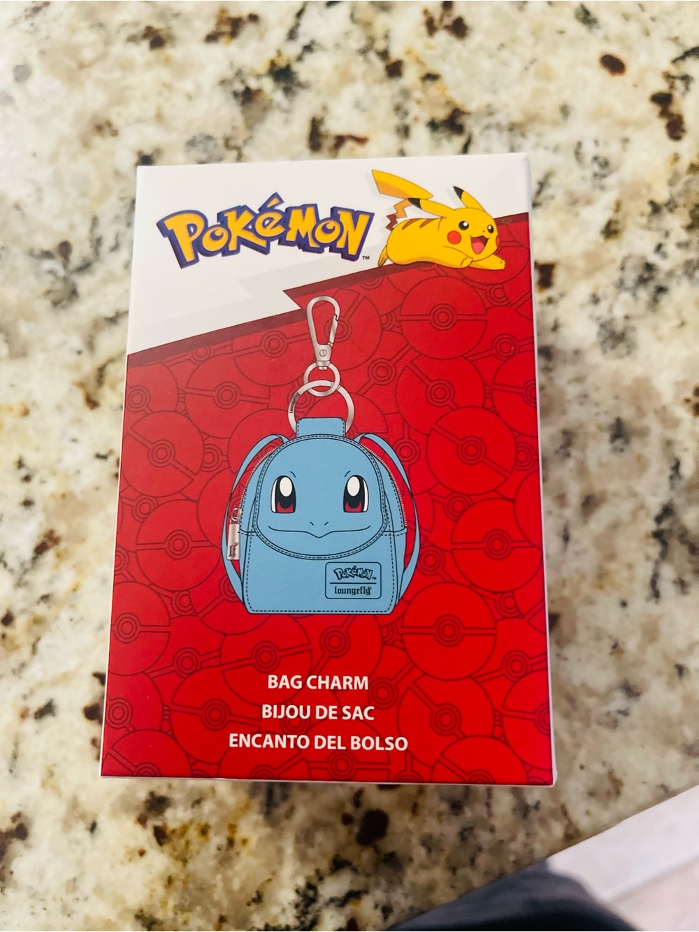 Loungefly Pokémon Blue Squirtle Backpack Bag Charm - Official Logo